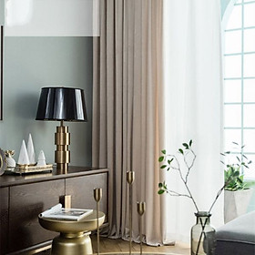 Mua Rèm cửa vải LUCYM39-19 có thanh treo hợp kim nhôm màu vàng đồng đầu nhọn - cao cố định 1m6