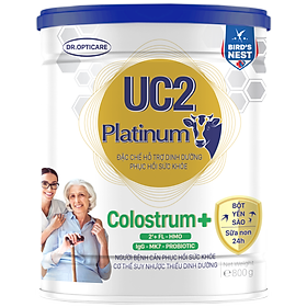 Sữa bột UC2 Platinum Colostrum + 800g (người bệnh cần phục hồi sức khỏe, cơ thể suy nhược thiếu dinh dưỡng)