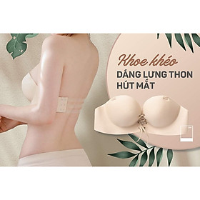 Áo ngực không dây Áo ngực dây lưng trong su rút bàn tay cúp ngang chống tụt mang đầm hở lưng cúp ngực, cưới