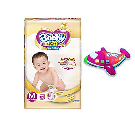 Tã Quần Bobby Cao Cấp Extra Soft Dry M64 ( Tặng Gối Ôm Hình Máy Bay)