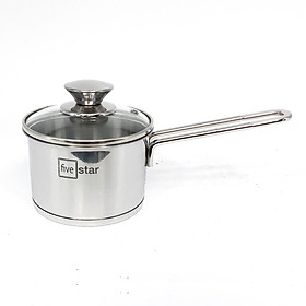 Mua Quánh inox 430 3 đáy nắp kính Fivestar 12cm/14cm/ 16cm