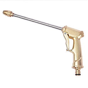 Mua Vòi nước vòi phun nước rửa xe tưới cây tăng áp thông minh đầu đồng 206701-3 (vàng dài)