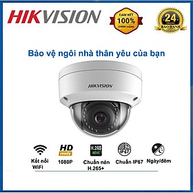 Camera IP  HIKVISION 2MP DS-2CD1123G0E-I(L) hồng ngoại tiêu chuẩn chống bụi, nước IP 67 - Hàng chính hãng