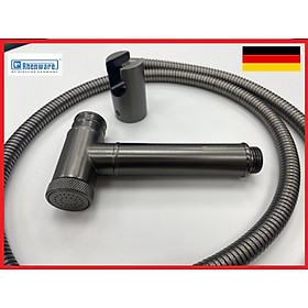 Vòi xịt vệ sinh màu xám ghi nút bấm , nhập khẩu cao cấp chính hãng RHENWARE RX-304GNT
