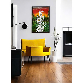 Mua Tranh sơn mài - HOA  TRÚC - Khảm cừ cao cấp size 40x60 thích hợp trang trí  làm quà tặng