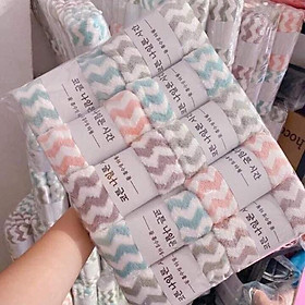 Mua SÉT 5 - 10 KHĂN MẶT KẺ SỢI SIÊU MỀM MỊN SIÊU THẤM HÚT KHÁNG KHUẨN