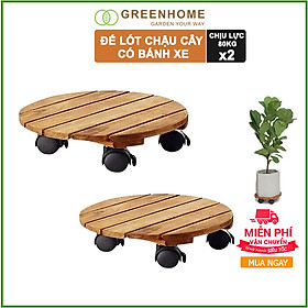 Combo 2 đế để chậu cây có bánh xe