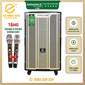 Mua Loa karaoke NanoMax K 180 Công suất lớn 820W  Bass 40cm  kết nối Bluetooth Tặng 2 micro UHF cao cấp - Hàng Chính Hãng