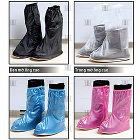 Giày bọc đi mưa chống nước nhựa pvc dẻo cao cấp (loại dày, kèm bọc bảo vệ)