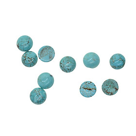 10 Piece 12mm Round Cabochon Charms Stone Beads Semi-Precious Gemstone Rock Crystal Quartz Stone Pendants for Bracelet Necklace Jewelry Making