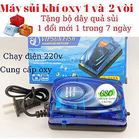 Máy sủi Oxi 1 vòi , 2 vòi VS-248 , VS-348 tặng dây oxy và sủi