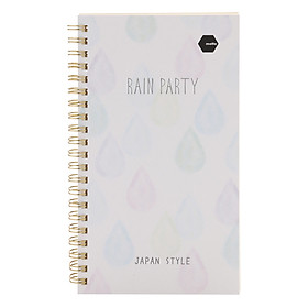 Sổ LX Twin Notebook Rain Party Motto A5 120 Trang (11.8 x 21 cm)