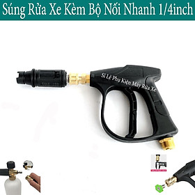 Mua Súng rửa xe và bộ khớp nối nhanh 1/4inch cho máy rửa xe áp lực cao ren 14mm 22mm | Bộ vòi xịt rửa xe và khớp nối nhanh ren 14mm
