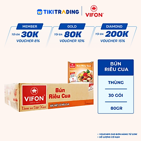 Thùng 30 Gói Bún Riêu Cua VIFON (80g x 30 gói)