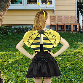 Bee Costume  Accessories Cute Photo Props Cosplay Women Tutu Skirts Bee Wing for Nightclub Party Favors Kids Girls Carnival Pretend Play