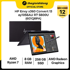 Mua Laptop HP Envy x360 Convert 13 ay1056AU R7 5800U/8GB/256GB/13.3 F/Touch/Pen/Win11/(601Q8PA)/Đen - Hàng chính hãng