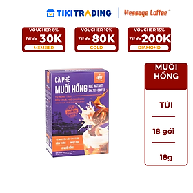 Cà Phê Muối Hồng Himalaya – Cafe Hòa Tan Đậm Đà Đặc Sản Huế, Hộp 10 Gói x 18g