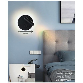 Mua Đèn ngủ có gắn đèn đọc sách (2 loại vuông-tròn)  đèn gắn tường  đèn decor  đèn trang trí