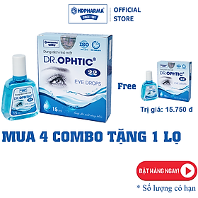 [Combo 3 Sản Phẩm] DUNG DỊCH NHỎ MẮT DR.OPHTIC - GIÚP ĐÔI MẮT SÁNG KHOẺ TỰ NHIÊN ( GIẢM MỎI MẮT, ĐAU MẮT, RỈ MẮT ... )