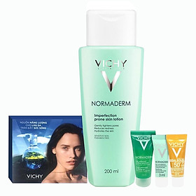Bộ Chăm Sóc Da Dầu Mụn Se Khít Lỗ Chân Lông Ban Ngày Vichy Nomaderm Tonic 100890663
