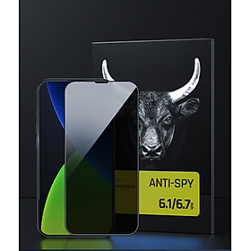 Miếng Dán Cường Lực Mipow Kingbull Chống Nhìn Trộm Anti-Spy Premium HD (2.7D) dành cho iPhone 14 / iPhone 14 Plus/ iPhone 14 Pro/ iPhone 14 ProMax_ Hàng Chính Hãng