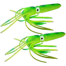 2PCS Fishing Lures Octopus Squid Skirt Bait Trolling Soft Lure Set, 18cm, 15g, Available in 4 Colors