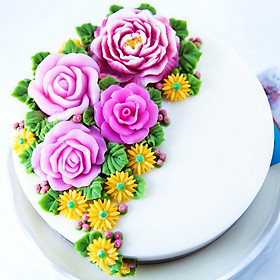 Mua Bộ 4 khuôn silicon làm bánh  rau câu hoa hồng cánh tim  hoa mẫu đơn  các loại hoa và lá – Mã số 1149