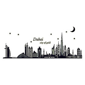 Decal Dán Tường Thành Phố Dubai Dạ Quang Binbin PK480 (155 x 65 cm)