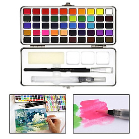 Watercolor Paint Set, 50/72/90 Vivid Colors in Portable Box, Perfect Travel Watercolor Set for Artists, Amateur Hobbyists and Painting Lovers