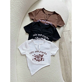 Áo Croptop Body Tay Ngắn Dáng Ôm Họa Tiết In Hoa Hồng Kiểu Retro Hàn Quốc Thời Trang Cho Nữ độc đáo cá tính 