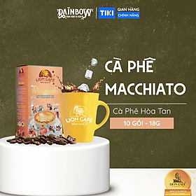 LION CAFE - Cà phê hòa tan 3in1 - Cà phê Macchiato - Hộp 180g (10 gói x 18g)