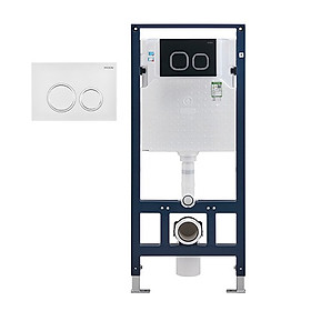 Mua Két Nước Âm Tường MOEN SW8001B Kèm Nút Nhấn Màu Bạc