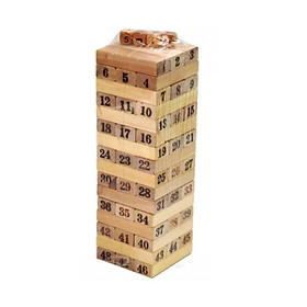 Đồ chơi rút gỗ 54 thanh xây tòa nhà 18 tầng cho bé