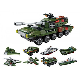 Đồ chơi lắp ghép xếp hình, lego Qman 1803 - Chiến xa lội nước