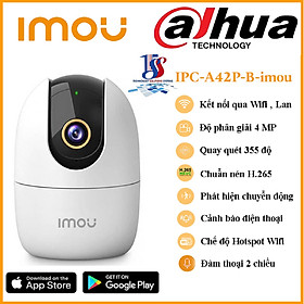 Camera wifi IMOU ranger 2 IPC-A42P 4.0 Megapixel, quay quét qua app, đàm thoại hai chiều, theo dõi thông minh - Hàng chính hãng bảo hành 24 tháng