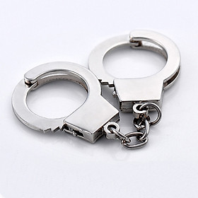 Imitation Double Handcuffs Shape Metal Keyring Car Waist Hanged Key Chain Pendant