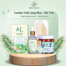 Hình ảnh Combo Triệt Lông Vĩnh Viễn An Lành / 1 Wax 350Gr / 1 Sét giấy và que / 1 Mỡ trăn 50ml /1 Tinh Dầu 5ml 