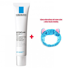 Kem Dưỡng Giảm Mụn, Ngừa Thâm, Thông Thoáng Lỗ Chân Lông La Roche-Posay Effaclar Duo+ 40ml tặng kèm băng đô mèo xinh xắn