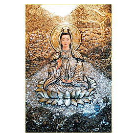 Tranh Phật Giáo Nam Mô Quan Thế Âm Bồ Tát 2213 (35 x 50 cm)