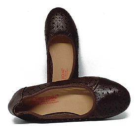 Giày nữ hoa văn Huy Hoàng da bò màu da, đen, nâu đất HT7947-48-49
