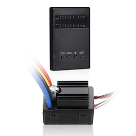 GOOLRC 80A Brushed 2-3S ESC Electric Speed Controller with Programming Card for 1/8 1/10 RC Crawler