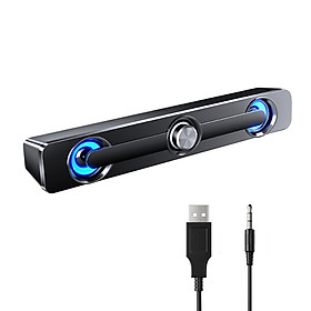 SADA V-111 Computer Speaker USB Wired Powerful Bar Stereo Subwoofer Bass Speaker Surround Sound Box for PC Laptop Phone