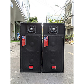 Hình ảnh 1 cặp Loa UBL 3 tấc đôi - treble kèn hoặc treble hỏa tiễn, vỏ nỉ - loa karaoke bass 3 tấc đôi JBL - Loa karaoke gia đình Công suất lớn Bass đôi 30cm - Âm thanh sống động, bass cực căng - Loa sân khấu, loa sự kiện -  Hàng nhập khẩu loại I