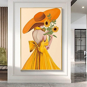 Mua Tranh thêu chữ thập Cô gái hiện đại E122-50x71cm