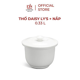 Mua Thố cá nhân Daisy Ly s Minh Long 0.33L kèm nắp màu trắng ngà gốm sứ siêu cứng cao cấp