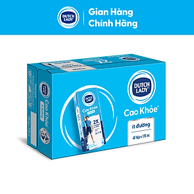 Thùng 48 Hộp Sữa Uống Dutch Lady Cô Gái Hà Lan Ít Đường Đường Cao Khỏe (48X170ml)