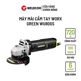 Máy Mài Cầm Tay WORX GREEN WU800S Nhỏ Gọn Tiện Dụng 720W 100mm (công tắc cạnh)