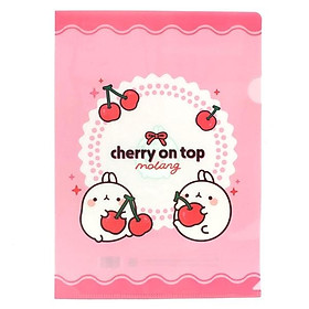 Bìa Lá Magic Ver.3 Size L Molang - Hồng