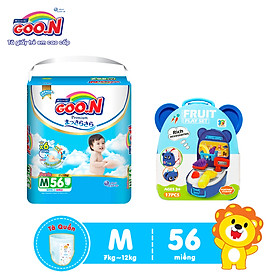 Tã Quần Goo.n Premium Cao Cấp Gói Cực Đại size M56 (56 Miếng) + Tặng Bộ đồ chơi vali trái cây (nhiều màu)