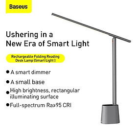 Đèn LED để bàn chống mỏi mắt, chống cận Baseus Smart Eye Series DGZG-02, pin 2200mAh- Hàng chính hãng